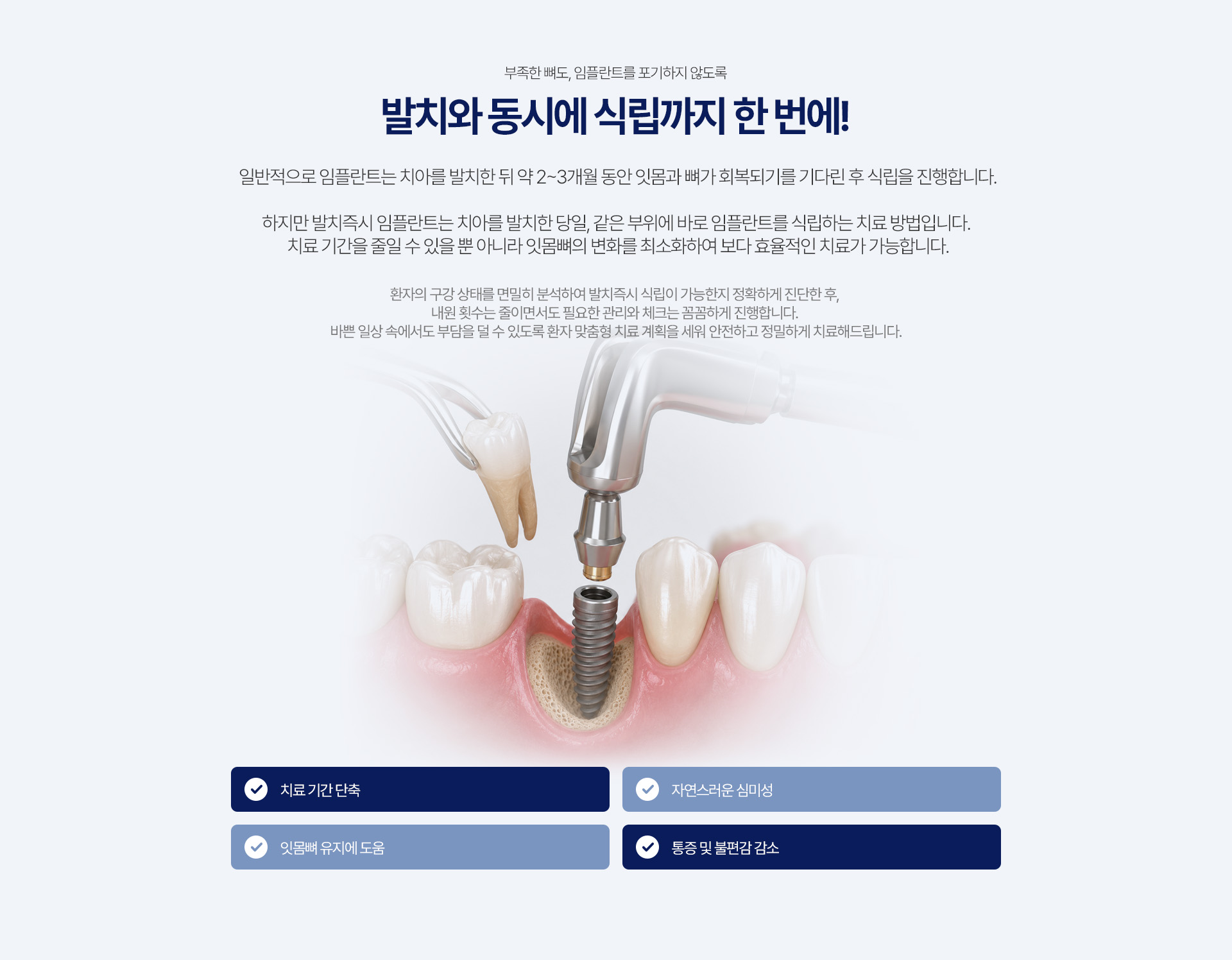발치와 동시에 식립하는 발치즉시 임플란트
